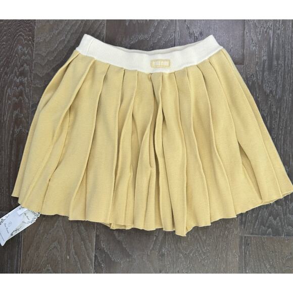 Miss Rosier Wool Stretch Pleated Y2K Mini Skirt M/L Preppy Academia $118 - Picture 2 of 7
